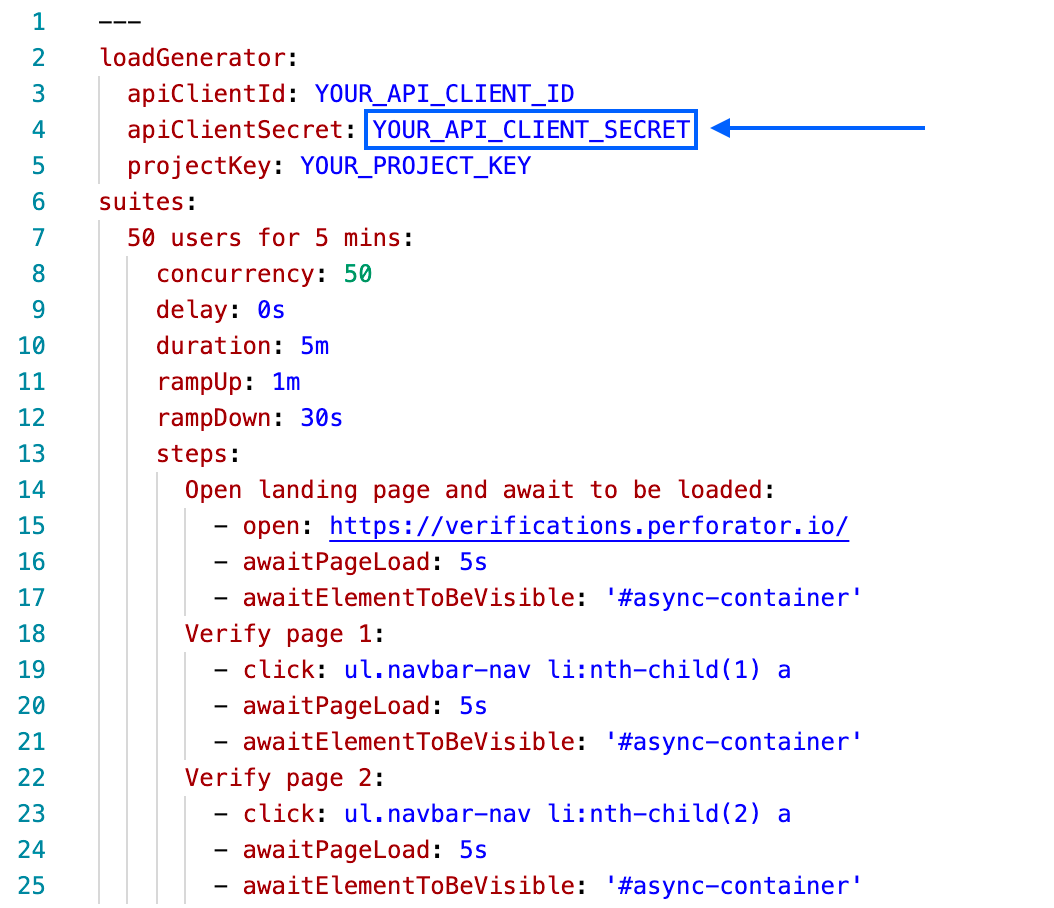 Codeless Config - API Client Secret Screenshot